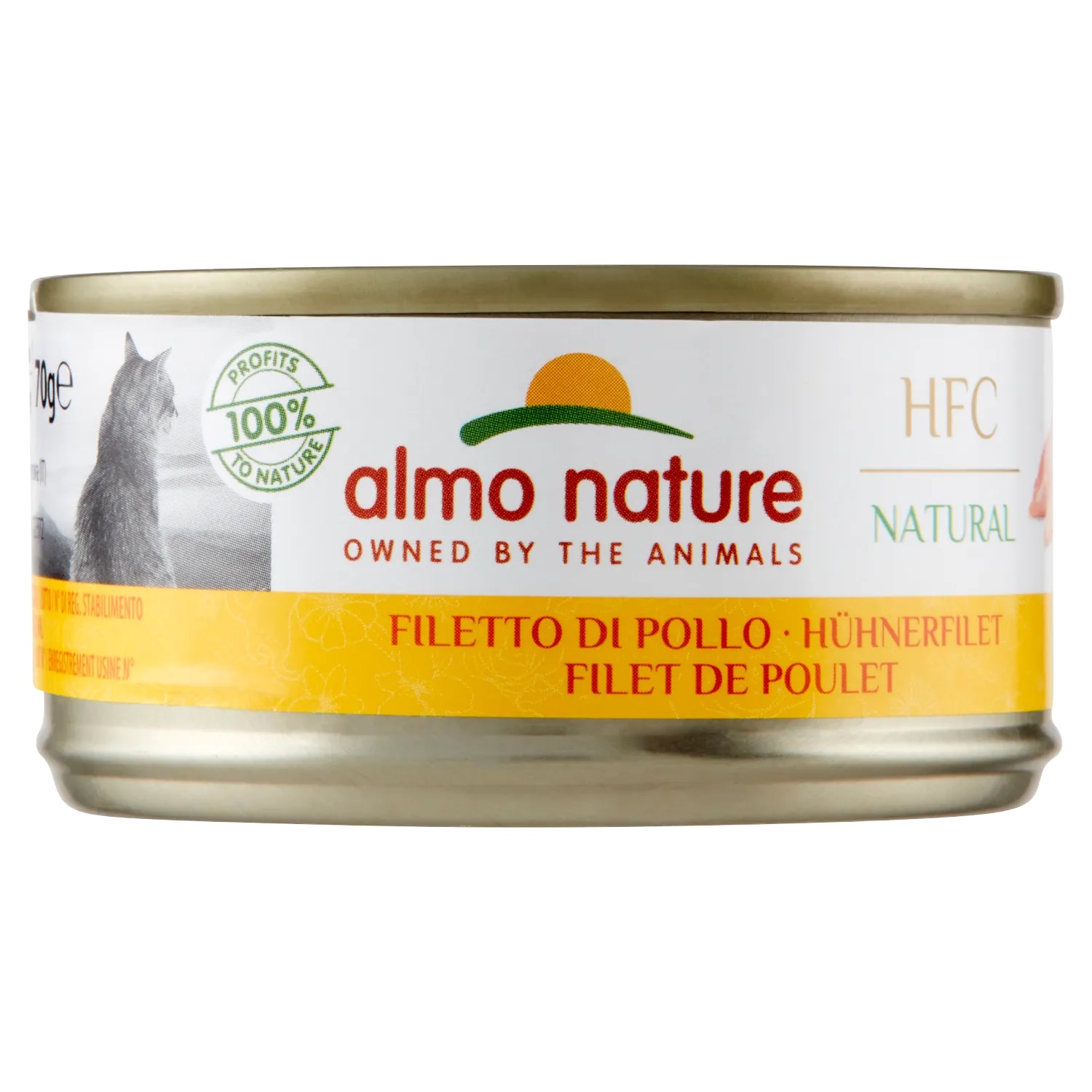 ALMO NAT CAT HFC FILET POLLO 70 GR   M