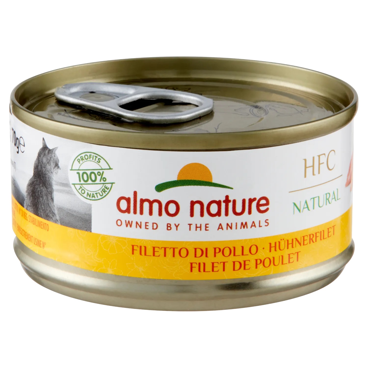 ALMO NAT CAT HFC FILET POLLO 70 GR   M