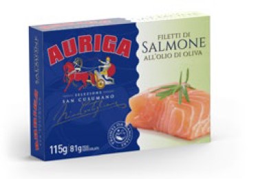 AURIGA FILETTI SALMONE OLIO OLIVA 115 GR   M