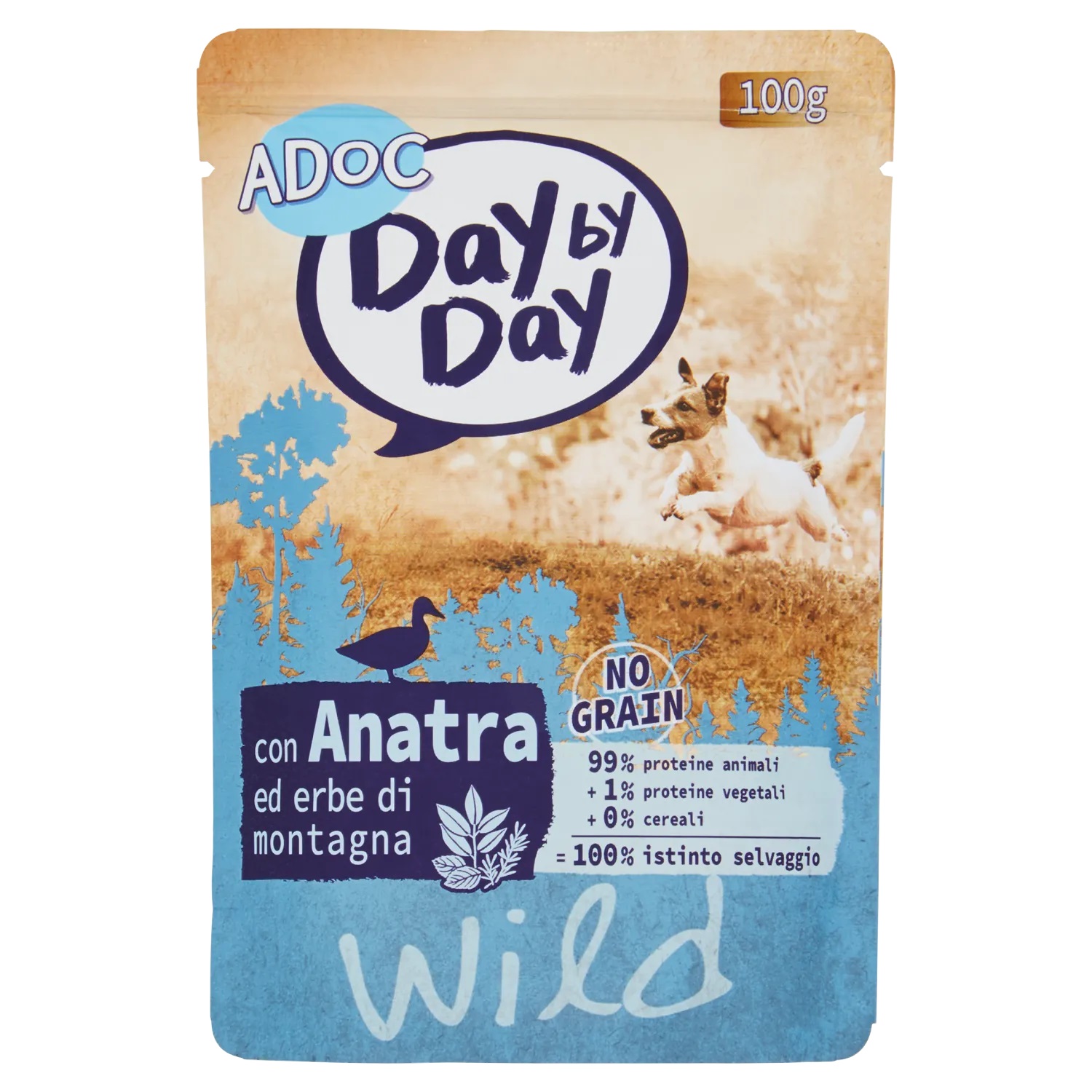 ADOC DOG WILD ANATRA 100 GR   L