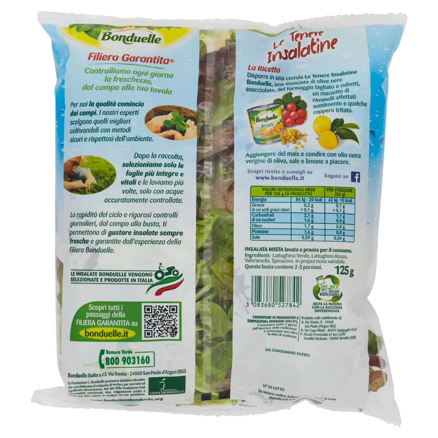 BONDUELLE INSALATINE TENERE 125 GR ESTAT   XL