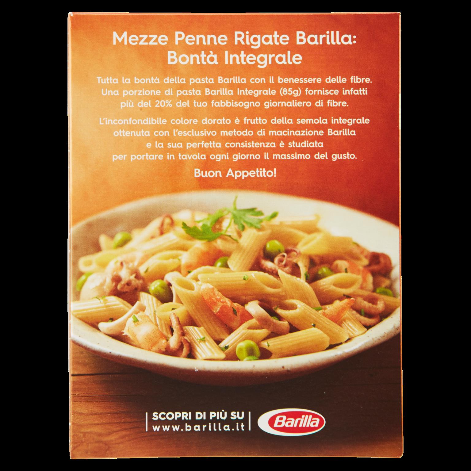 BARILLA PASTA INTEGRALI MEZZE PENNE 500 GR   S