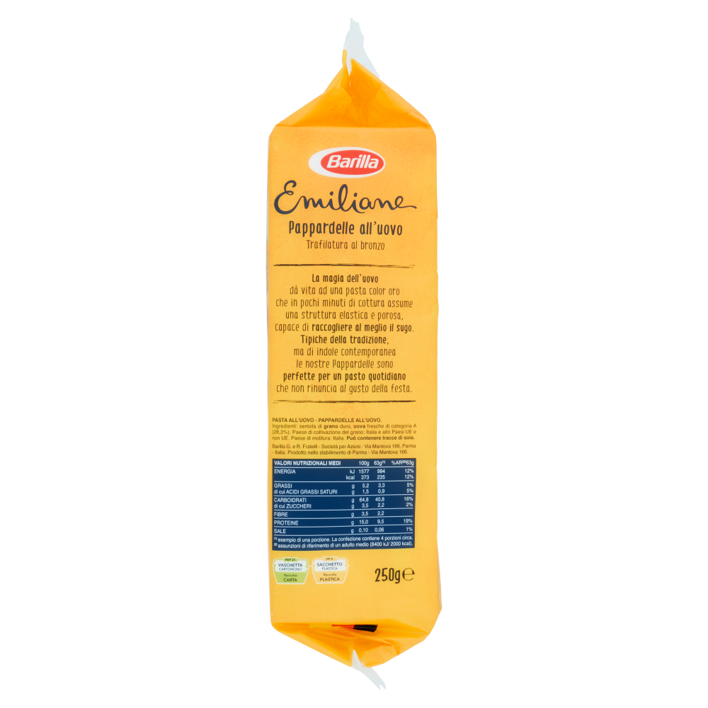 BARILLA PASTA EMILIANE PAPPARDELLE 176 250 GR   M