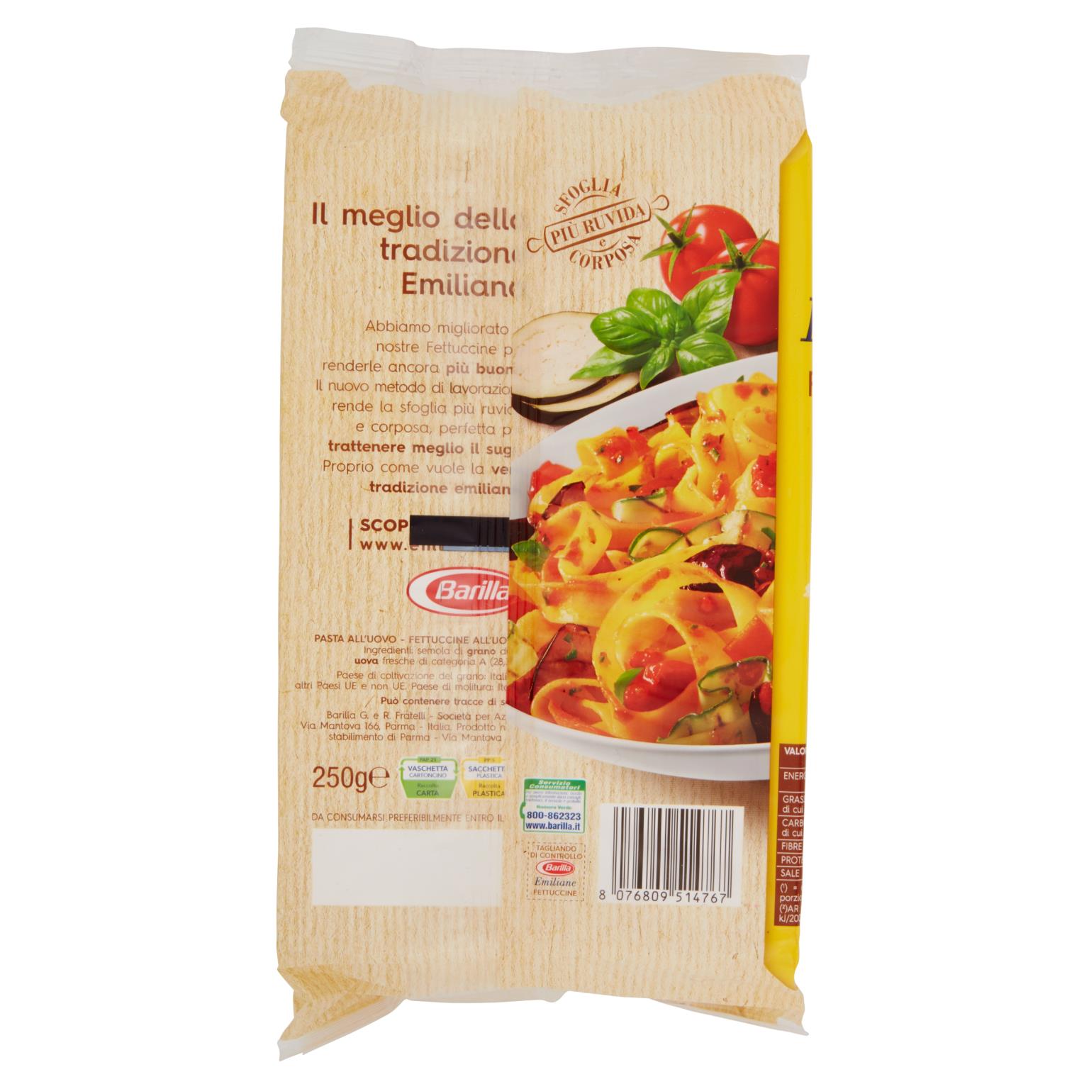 BARILLA PASTA EMILIANE FETTUCCINE 175 250 GR   S