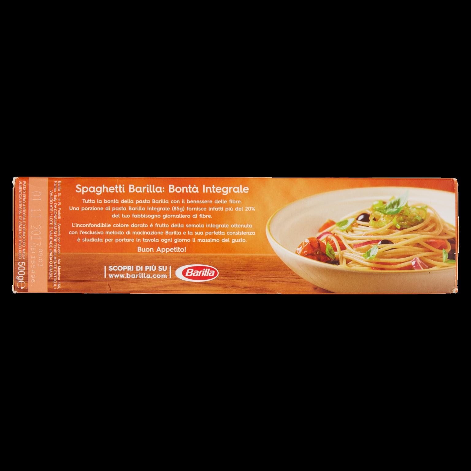 BARILLA PASTA INTEGRALI SPAGHETTI 500 GR   S