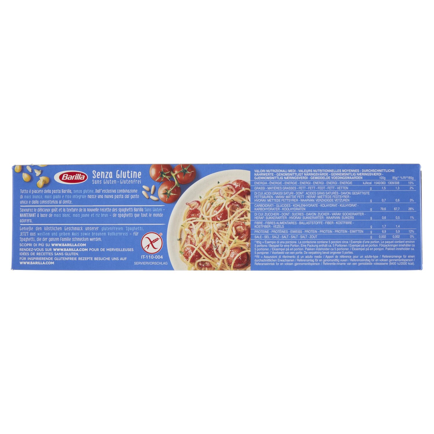 BARILLA SPAGHETTI SENZA GLUTINE 400 GR   S