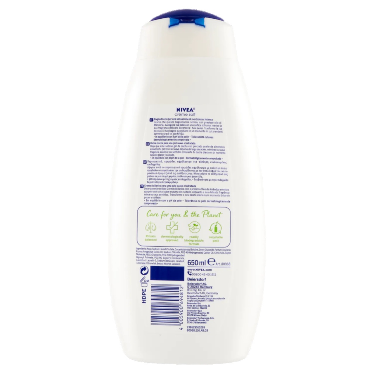 BAGNODOC NIVEA CREME SOFT 650 ML   XL