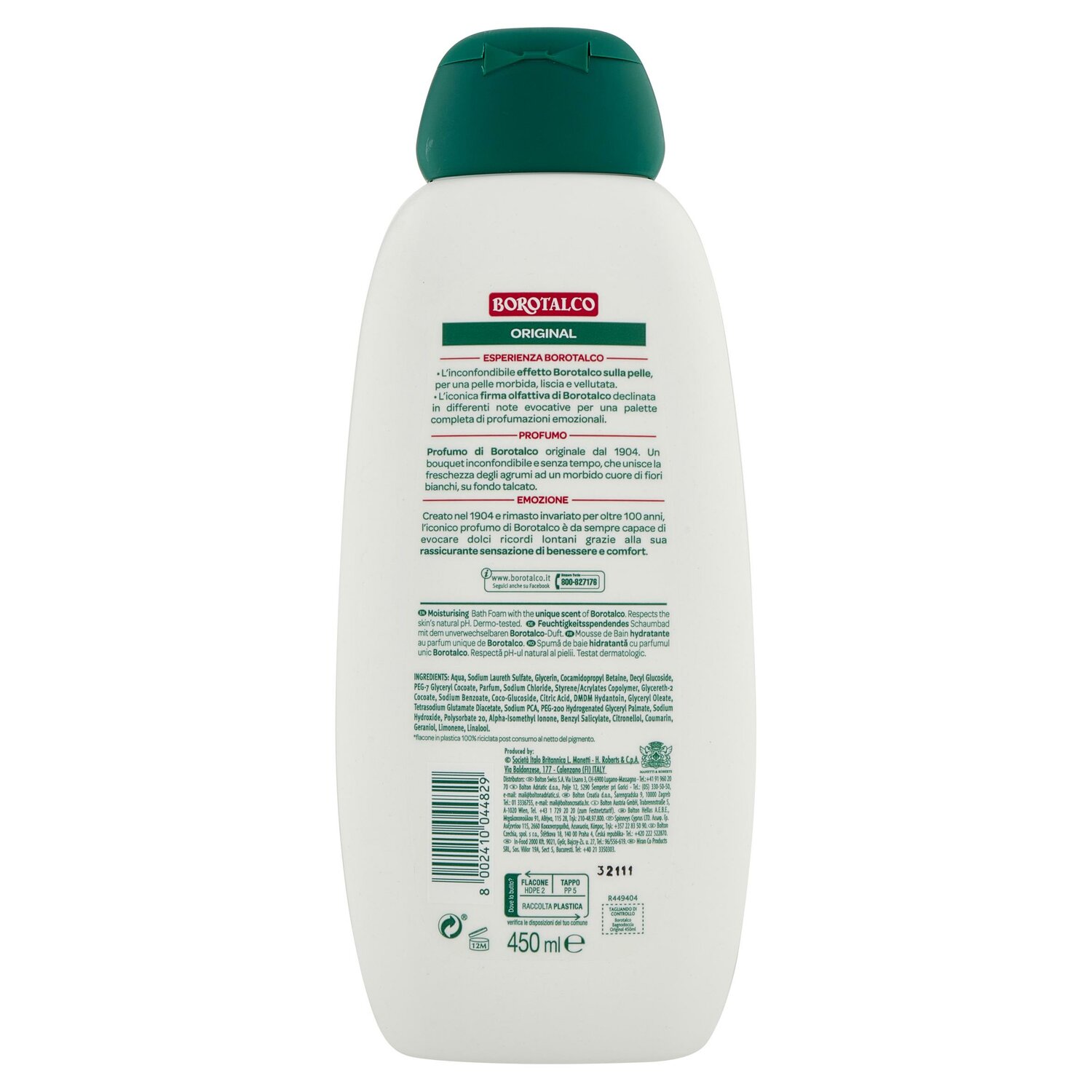 BOROTALCO BAGNO ORIGINAL 450 ML   S