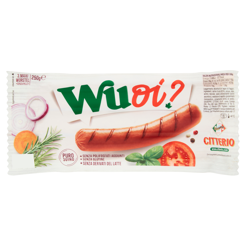 CITTERIO WURSTEL WUOI 250 GR   M