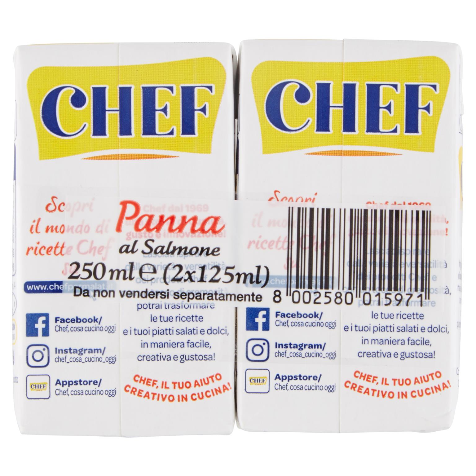 CHEF PANNA SALMONE 2X125 ML   L