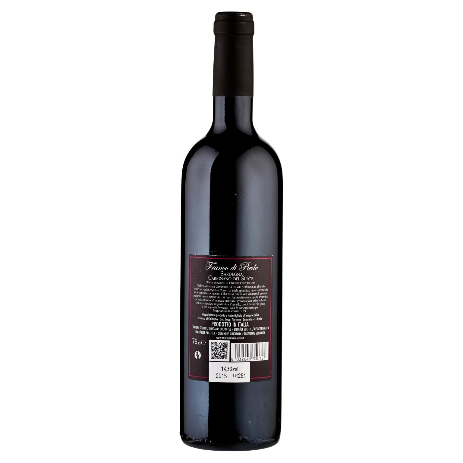 CARIGNANO FRANCO DI PIEDE CALASETTA DOC   L