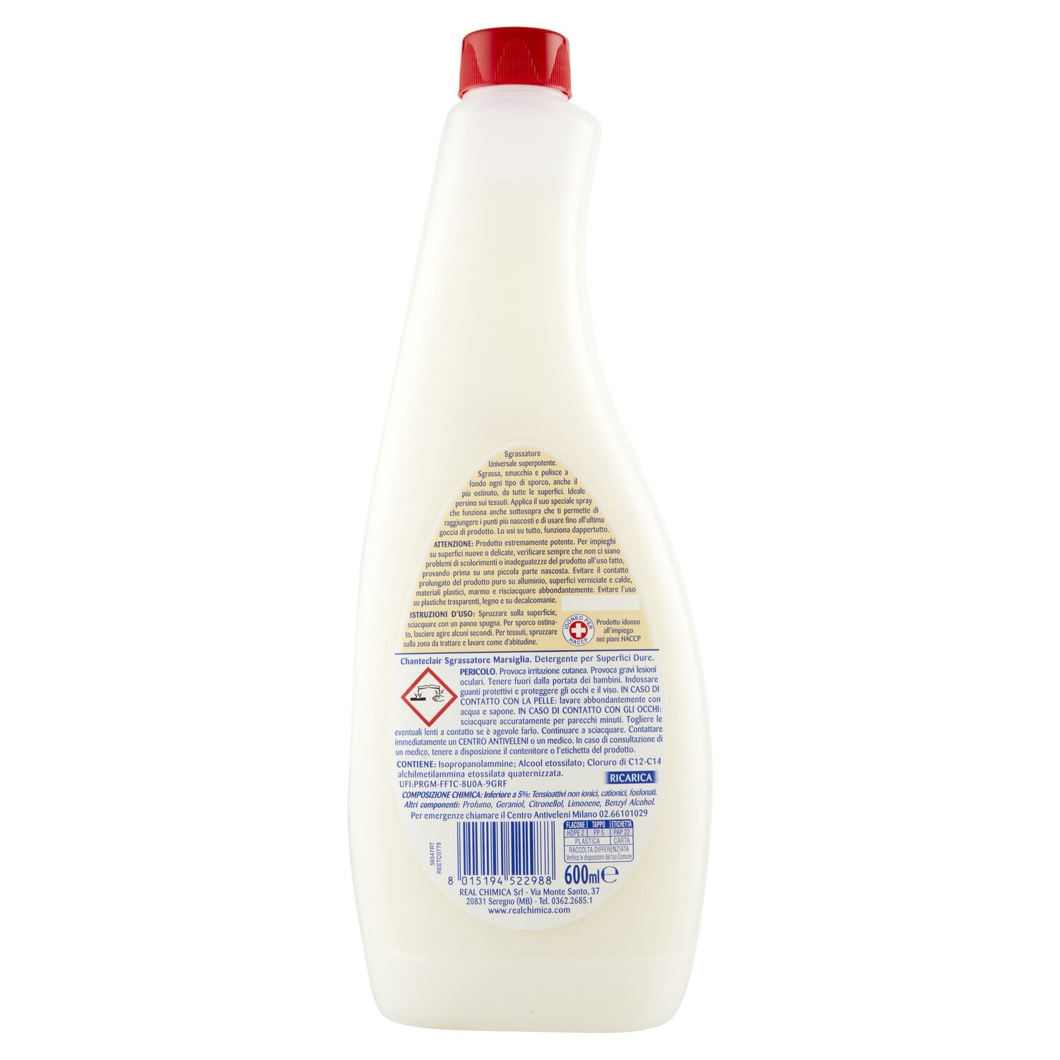 CHANTECLAIR SGRASS RICAR 600 ML   XL