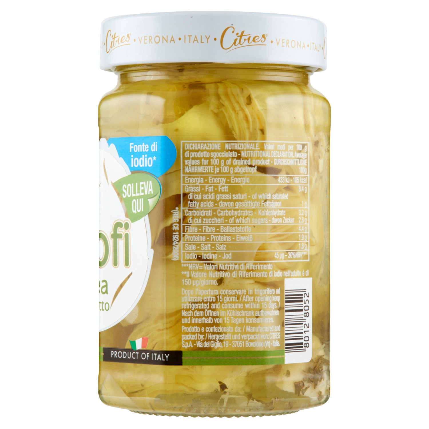 CITRES CARCIOFI GIUDEA OLIOC/ODIO 290 GR   L