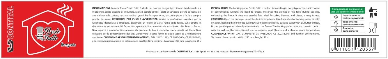 CONTITAL CARTAFORNO C/F300 12 MT   S