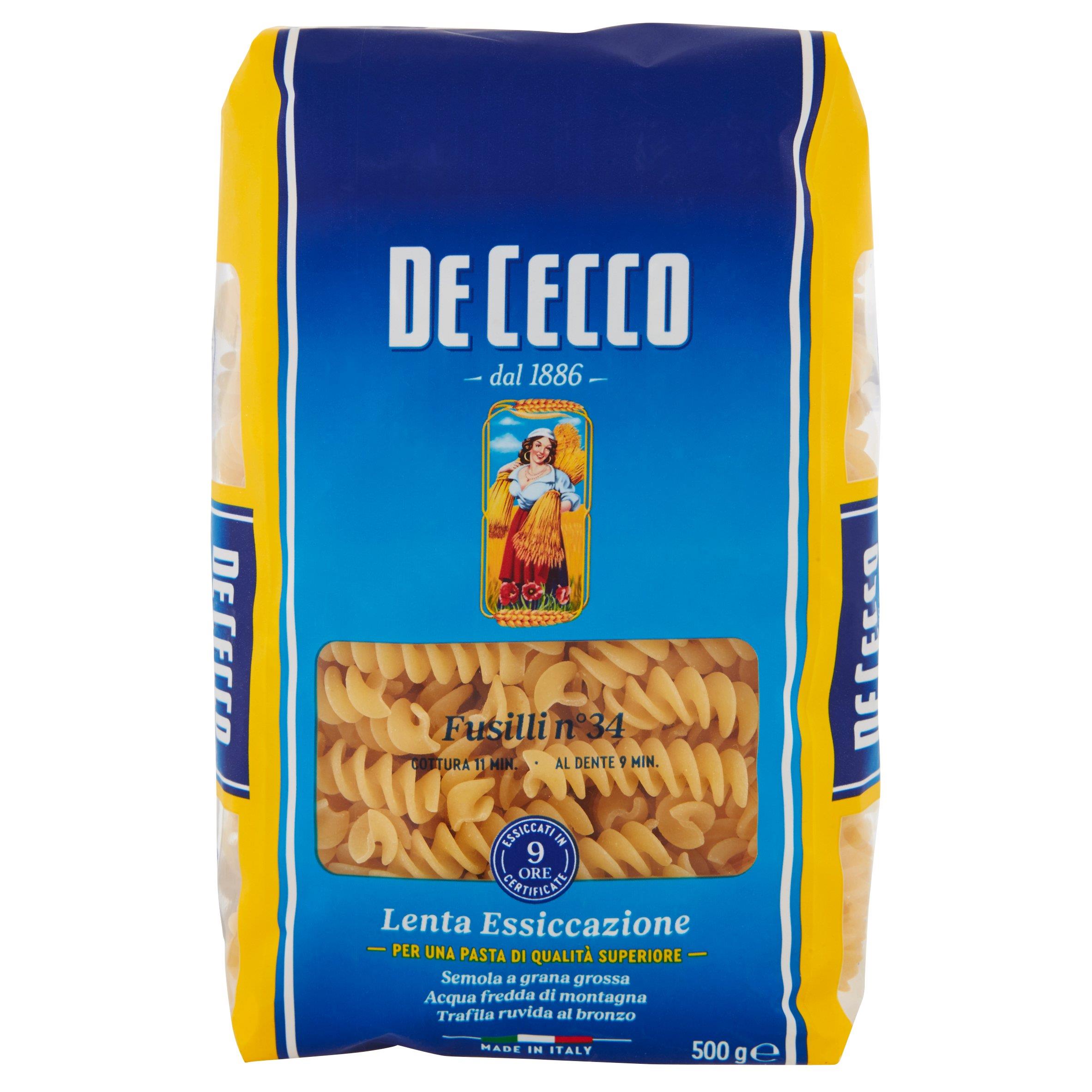 DE CECCO PASTA 34 FUSILLI 500 GR   XL