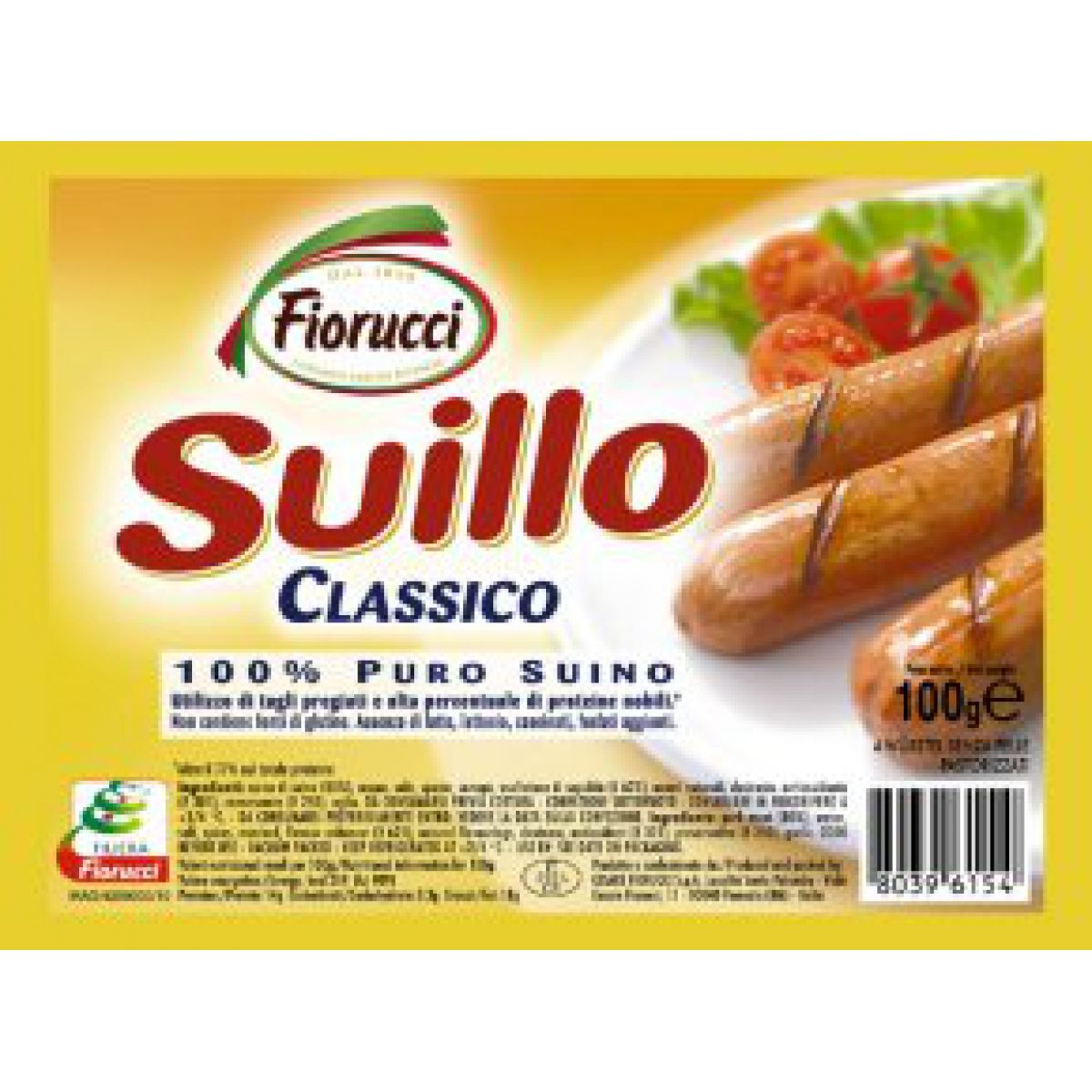 FIORUCCI SUILLO WURSTEL 100 GR   S