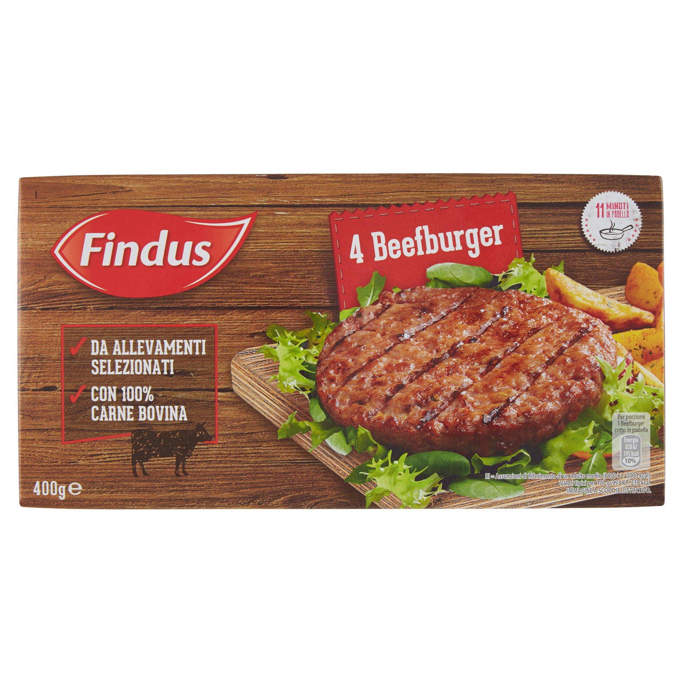 FINDUS BEEFBURGER 4 PZ   XL