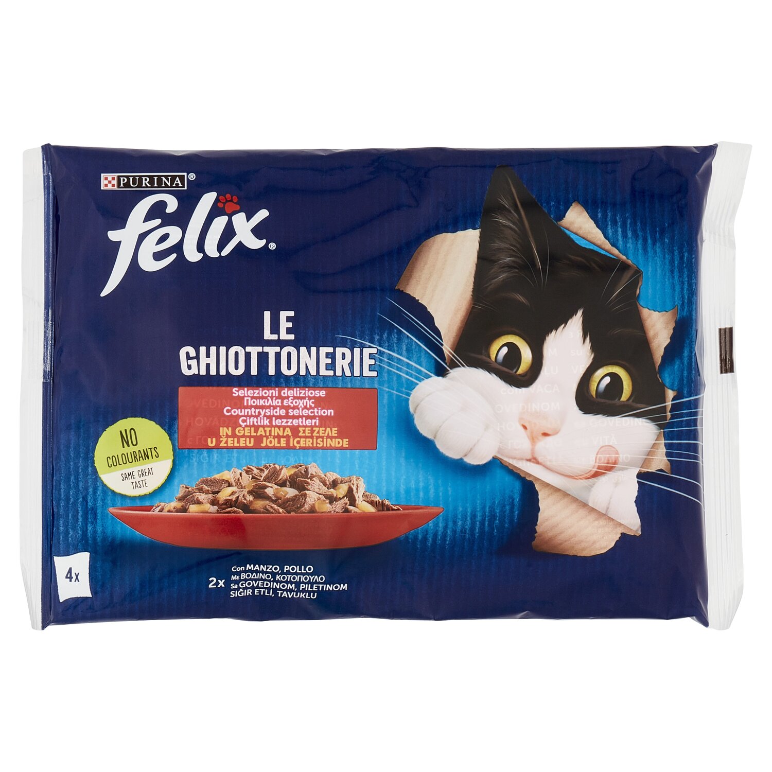 FELIX LE GHIOTTONERIE MANZO/POLLO 4X85 GR   L