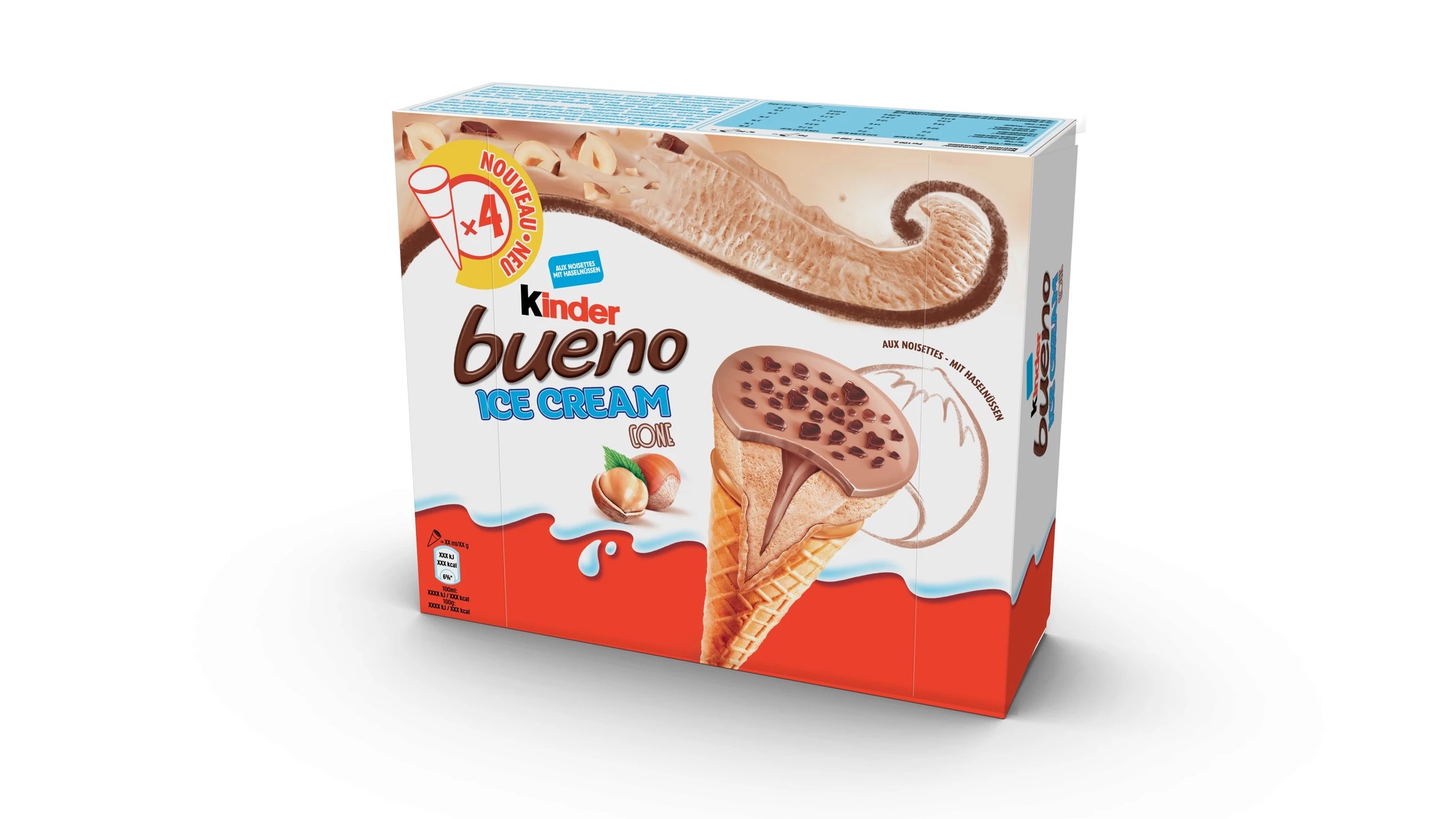 FERRERO GEL CONO KIN BUONO WHITE 4 PZ ESTAT   L