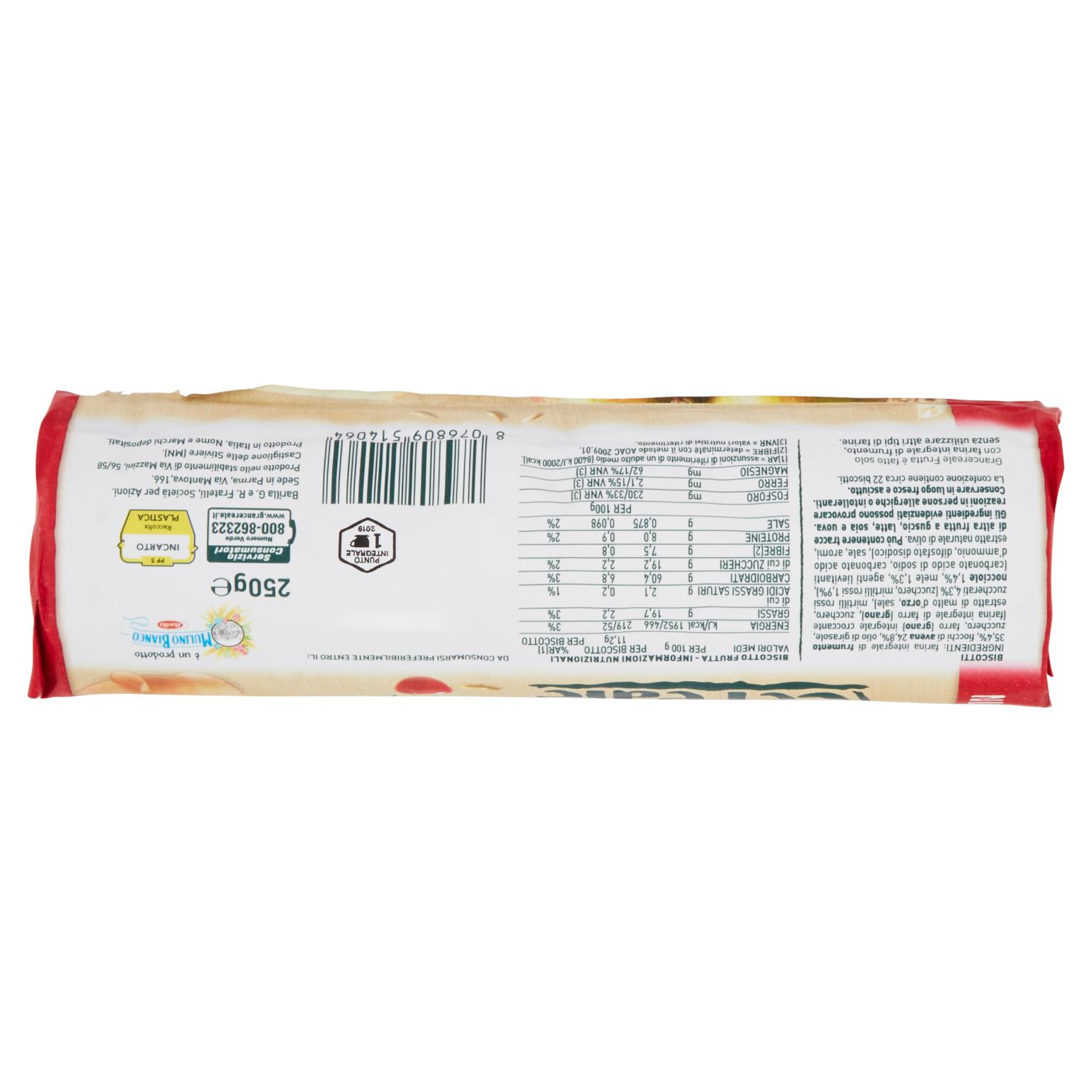 GRANCEREALE BISC FRUT FIBRA 250 GR   M