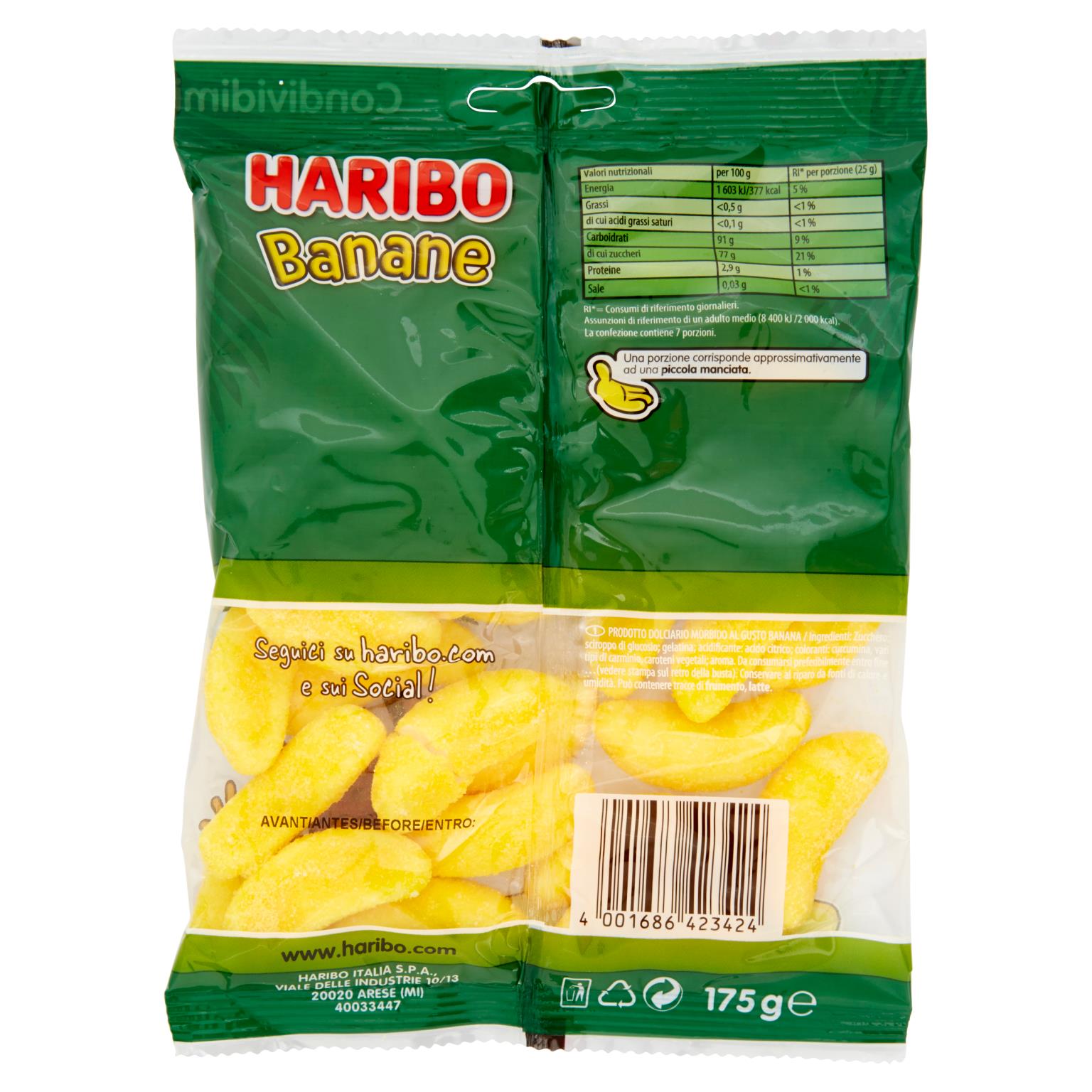 HARIBO CARAM BANANAS 175 GR   L