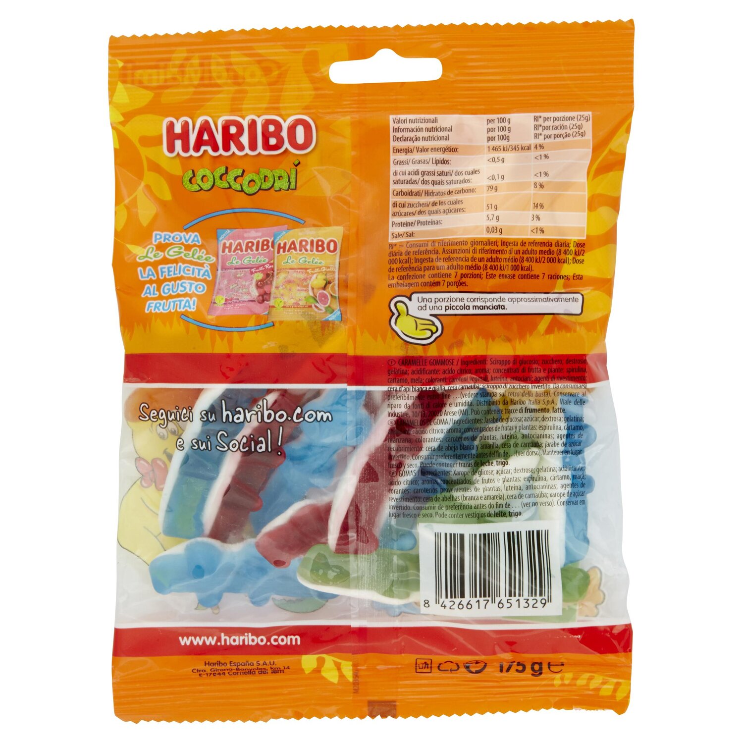 HARIBO CARAM COCCODRI 175 GR   M