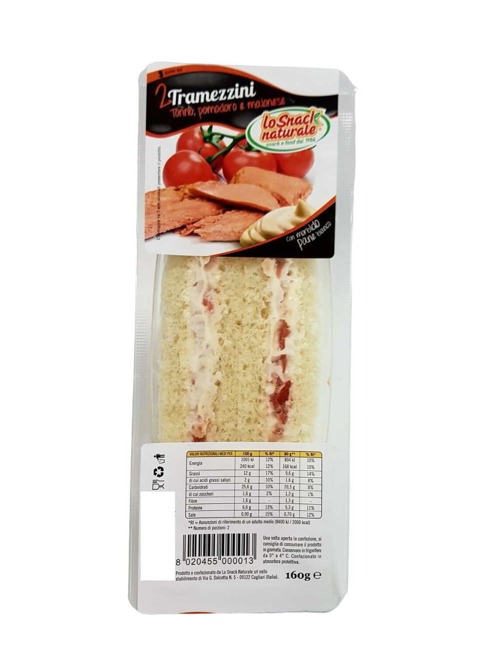 LO SNACK SANDWICH TONNO/POMODORO 2 PZ   S