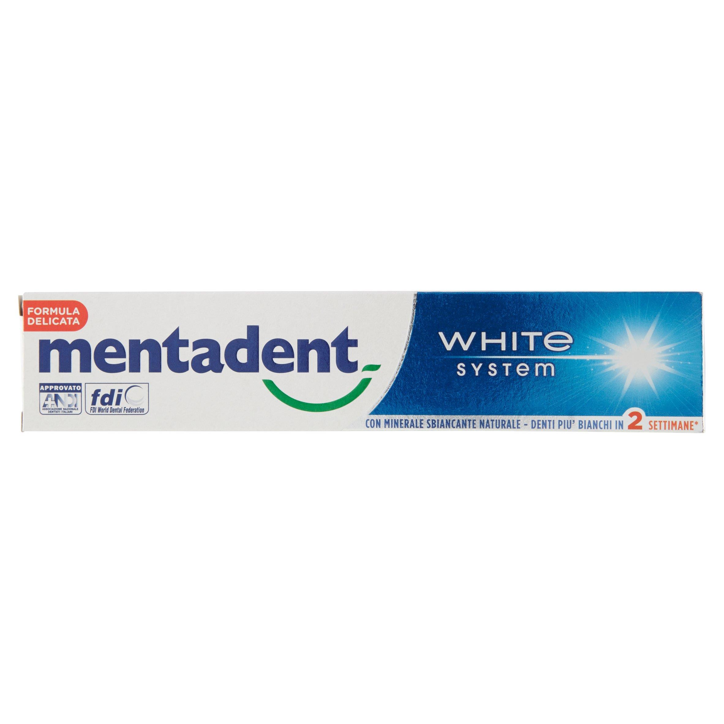 MENTADENT DENTIF WHITE SYSTEM NEW 75 ML   M