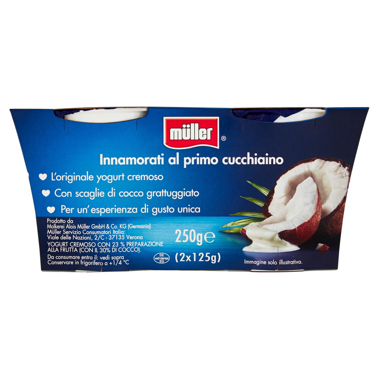 MULLER YOGURT COCCO 2X125 GR   M