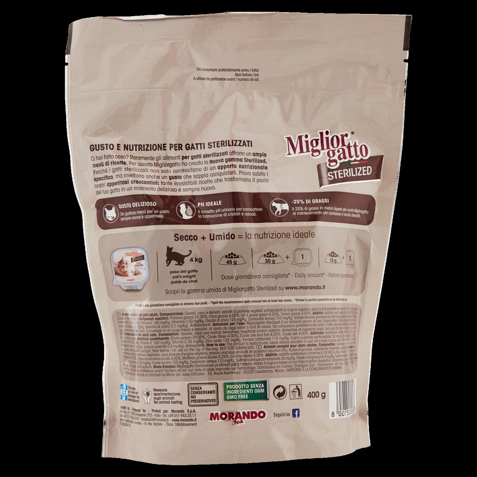 MIGLIORGATTO CROC STER PES/GAM 400 GR   L