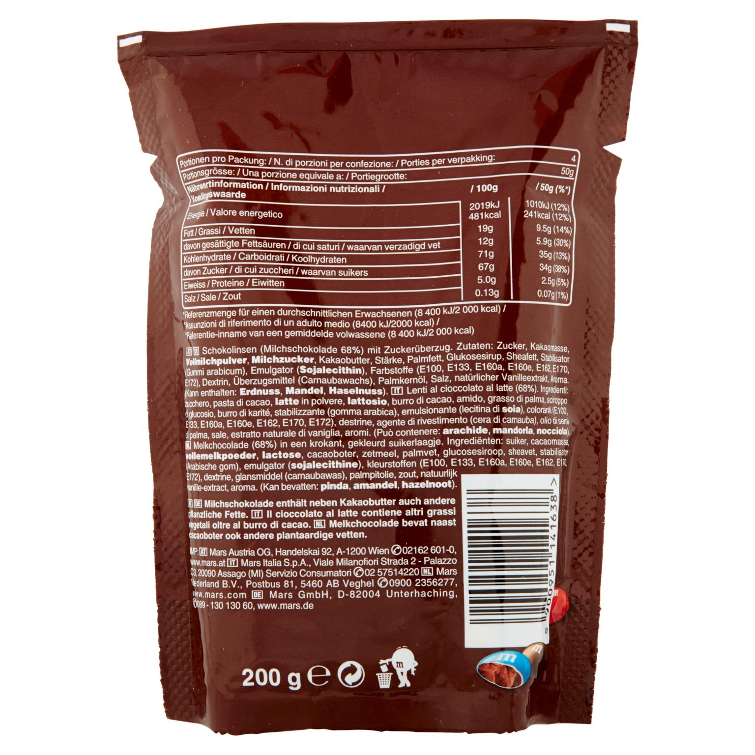 M MS CHOCO FAMILY 200 GR   XL