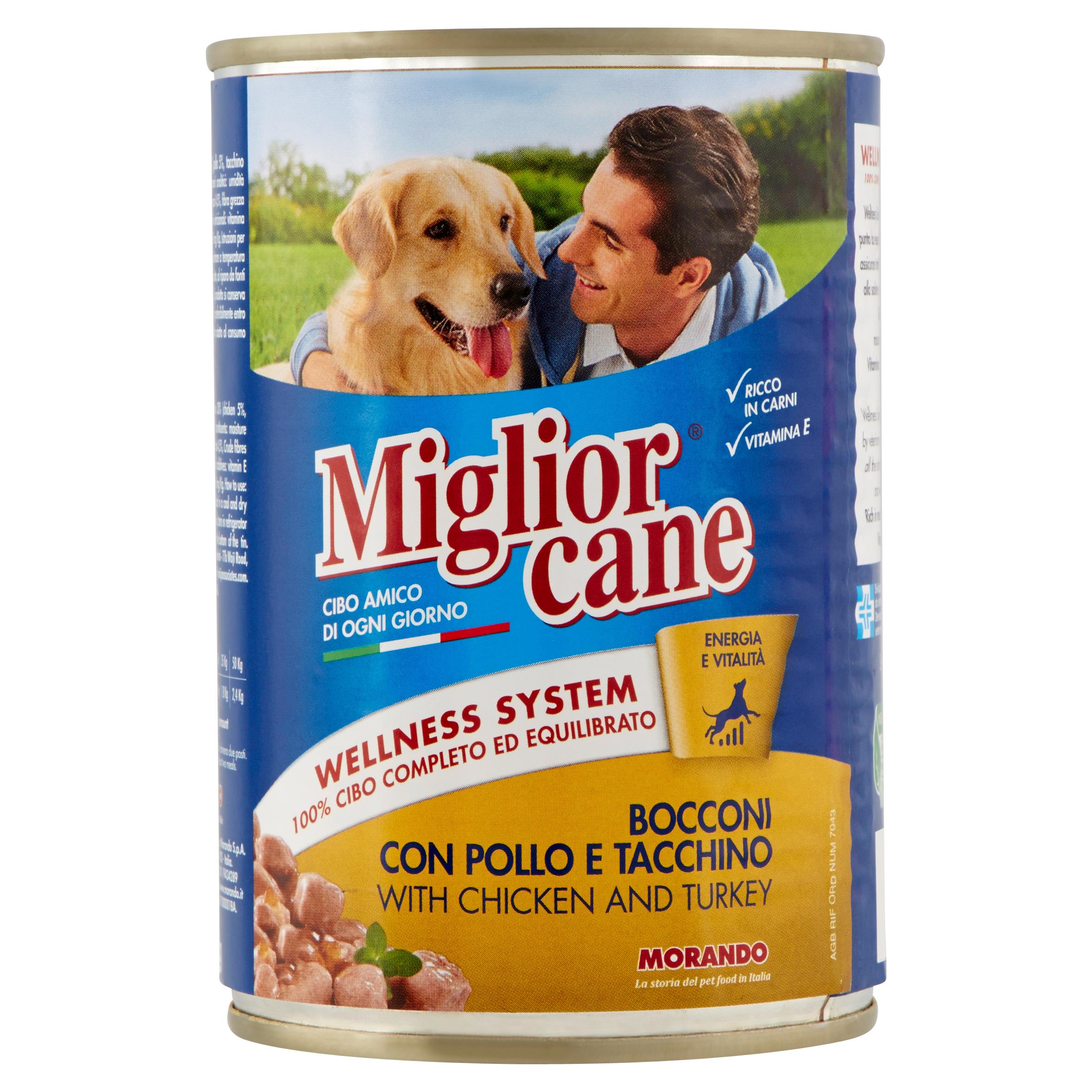 MIGLIORCANE BOC POLLO TACCHINO 400 GR   M