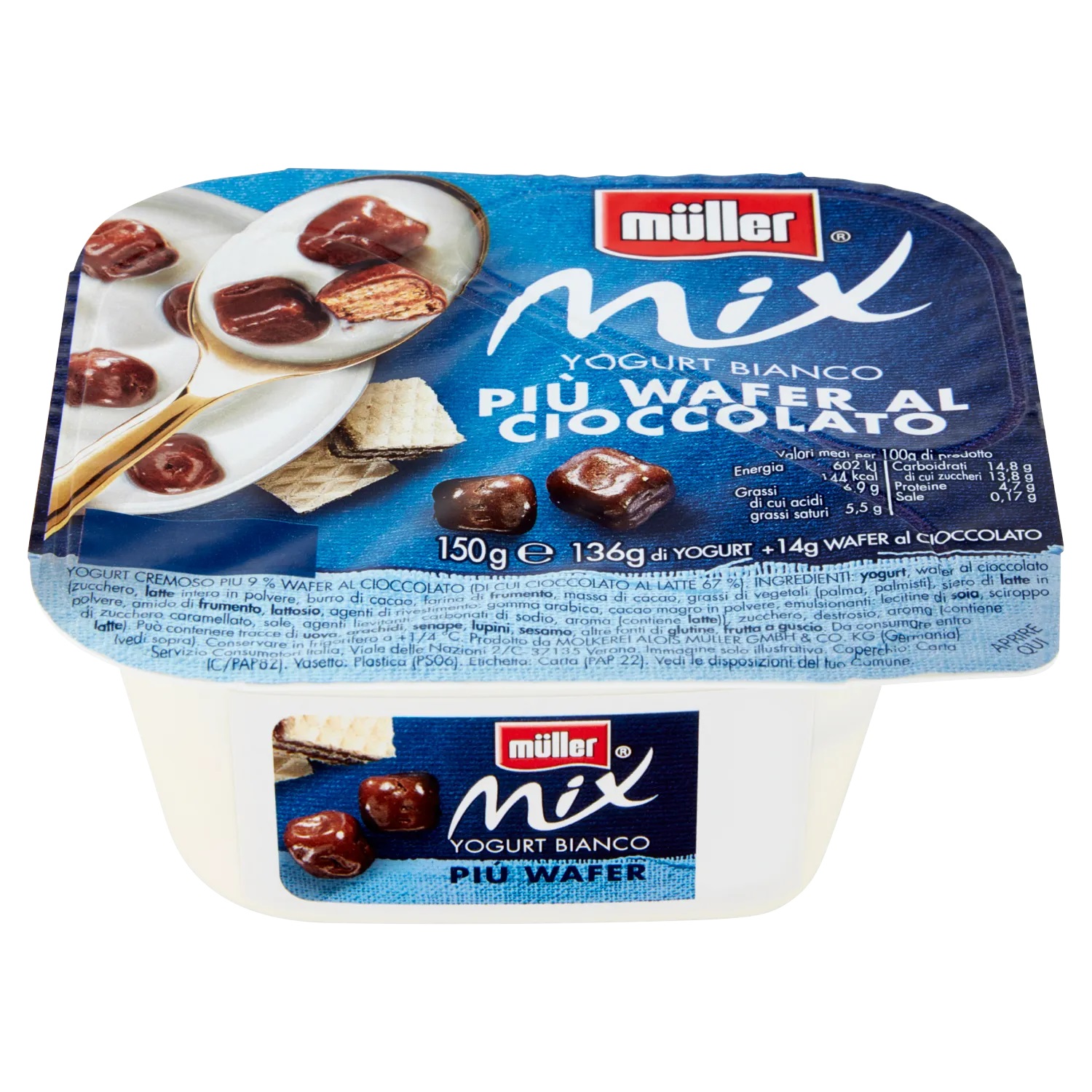 MULLER MIX WAFER CIOCC 150 GR   S