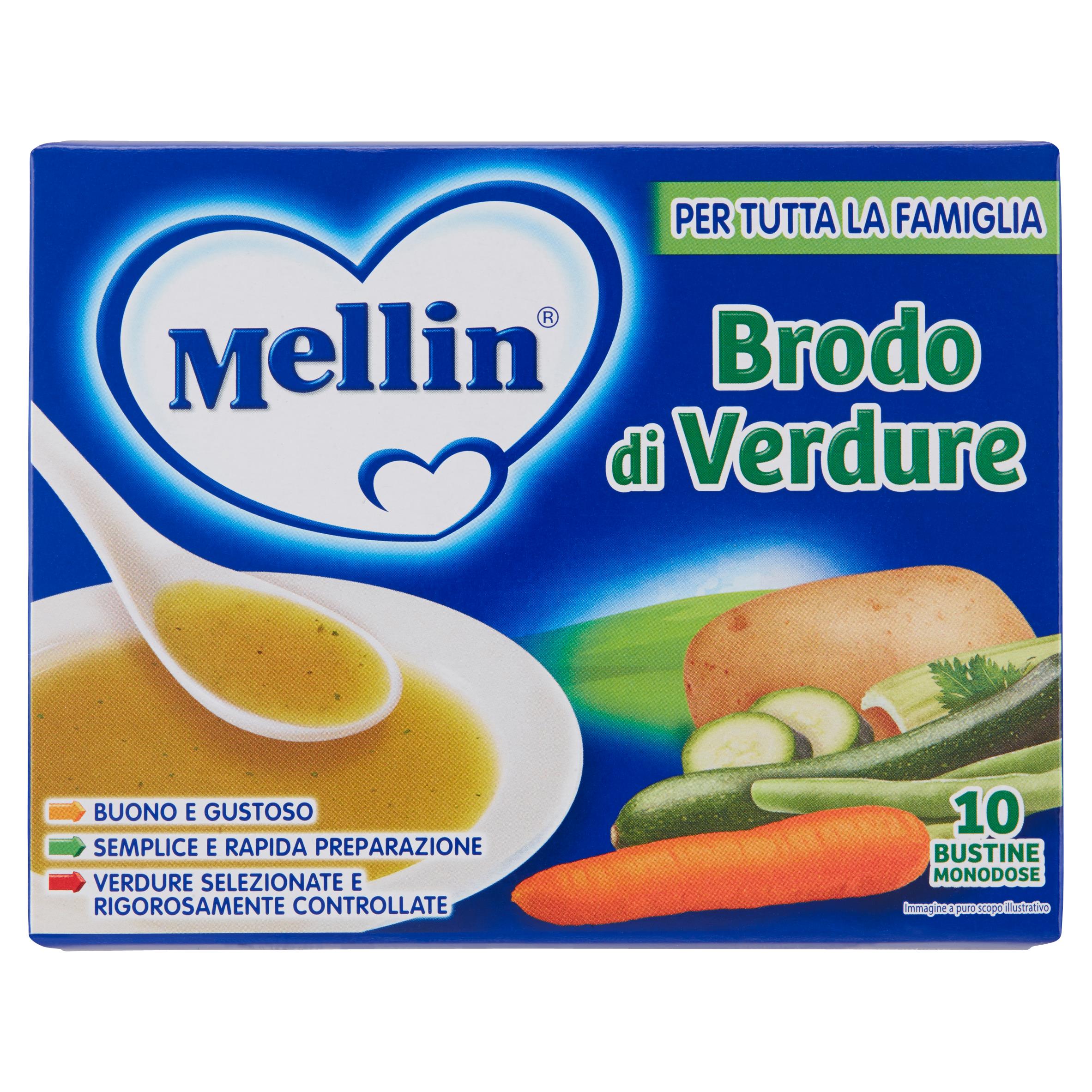 MELLIN BRODO DI VERDURE 10X8 GR   L