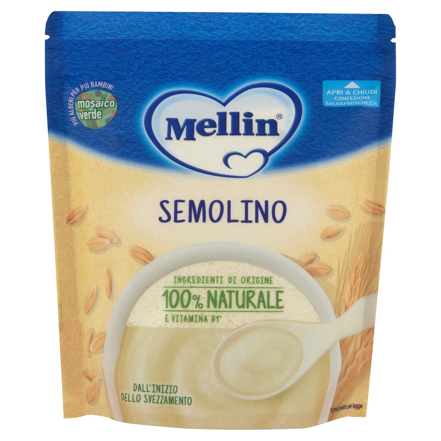 MELLIN SEMOLINO 100 NAT 200 GR   L