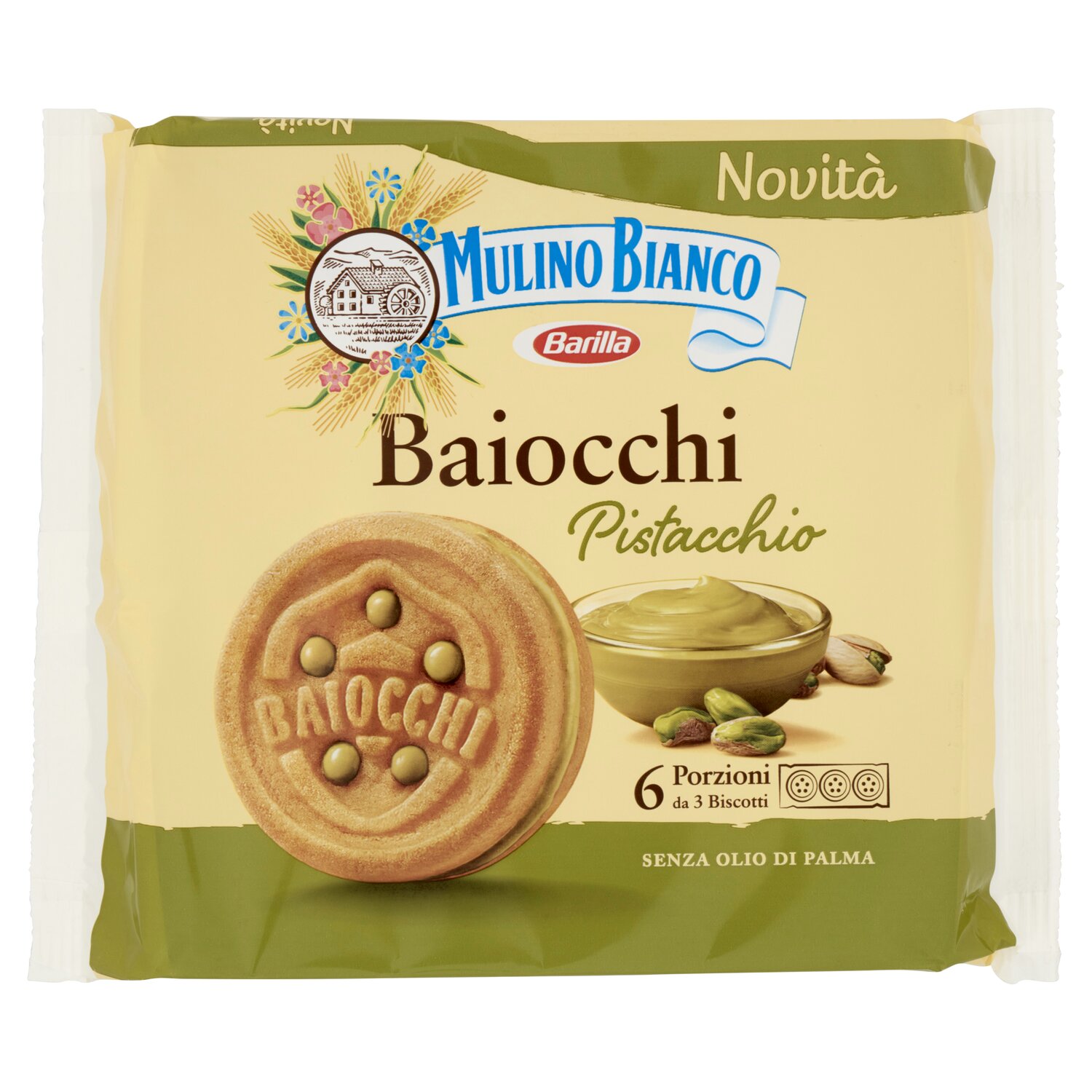 MULINO BIANCO BAIOCCHI PISTAC SNACK 168 GR   M