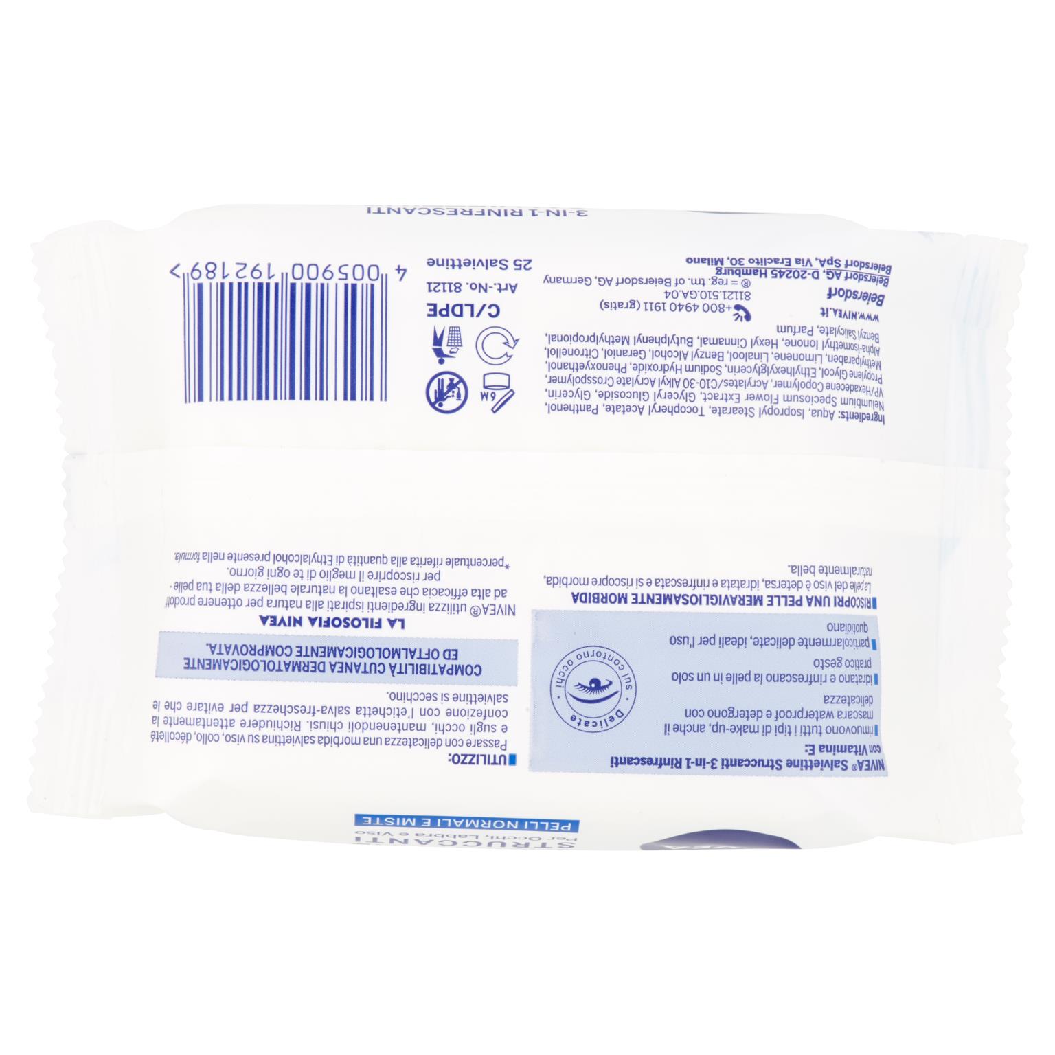 NIVEA VISAGE SALV STRUCCANTI RINFR  25 PZ     S