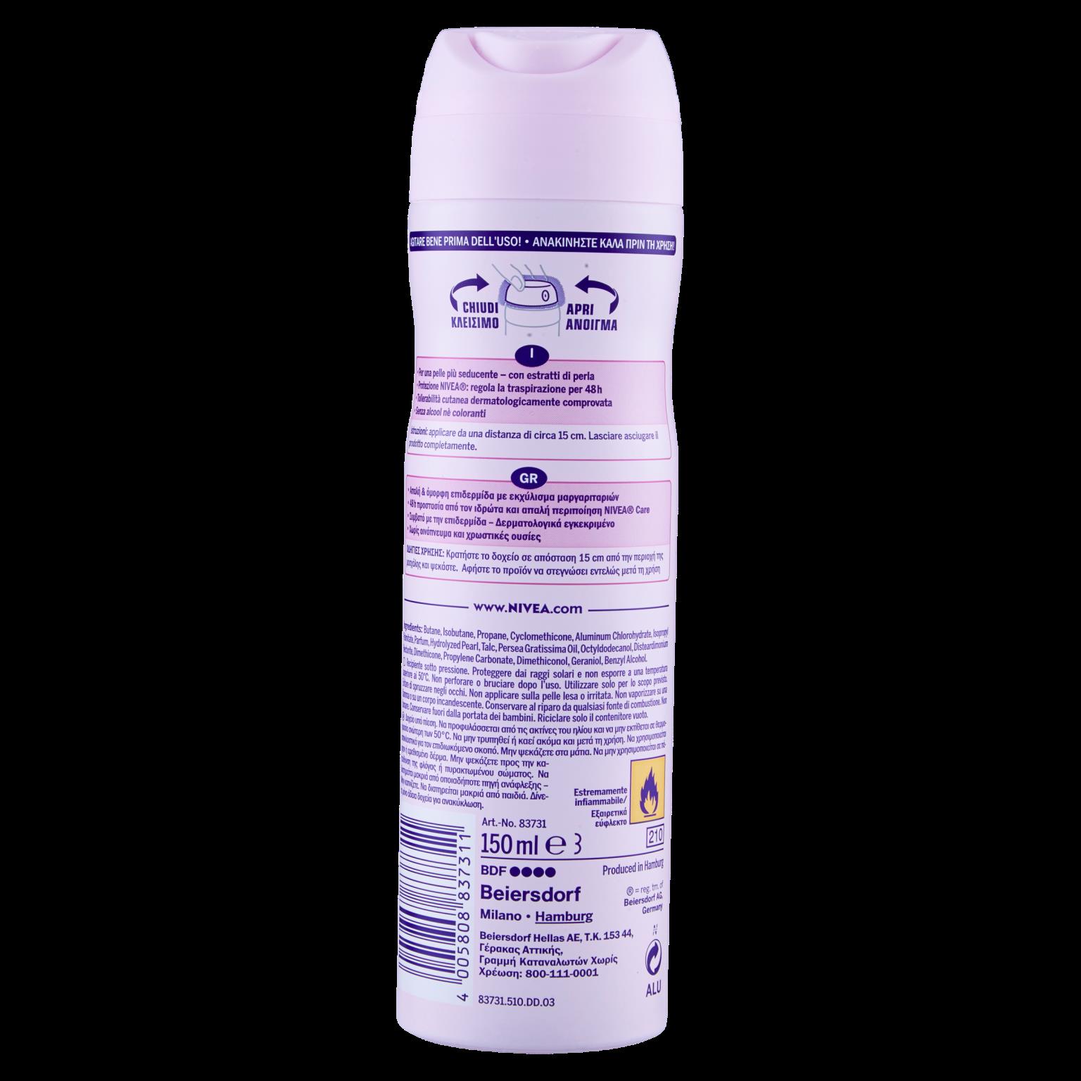 NIVEA DEO SPRAY PEARL BEAUTY 150 ML   L