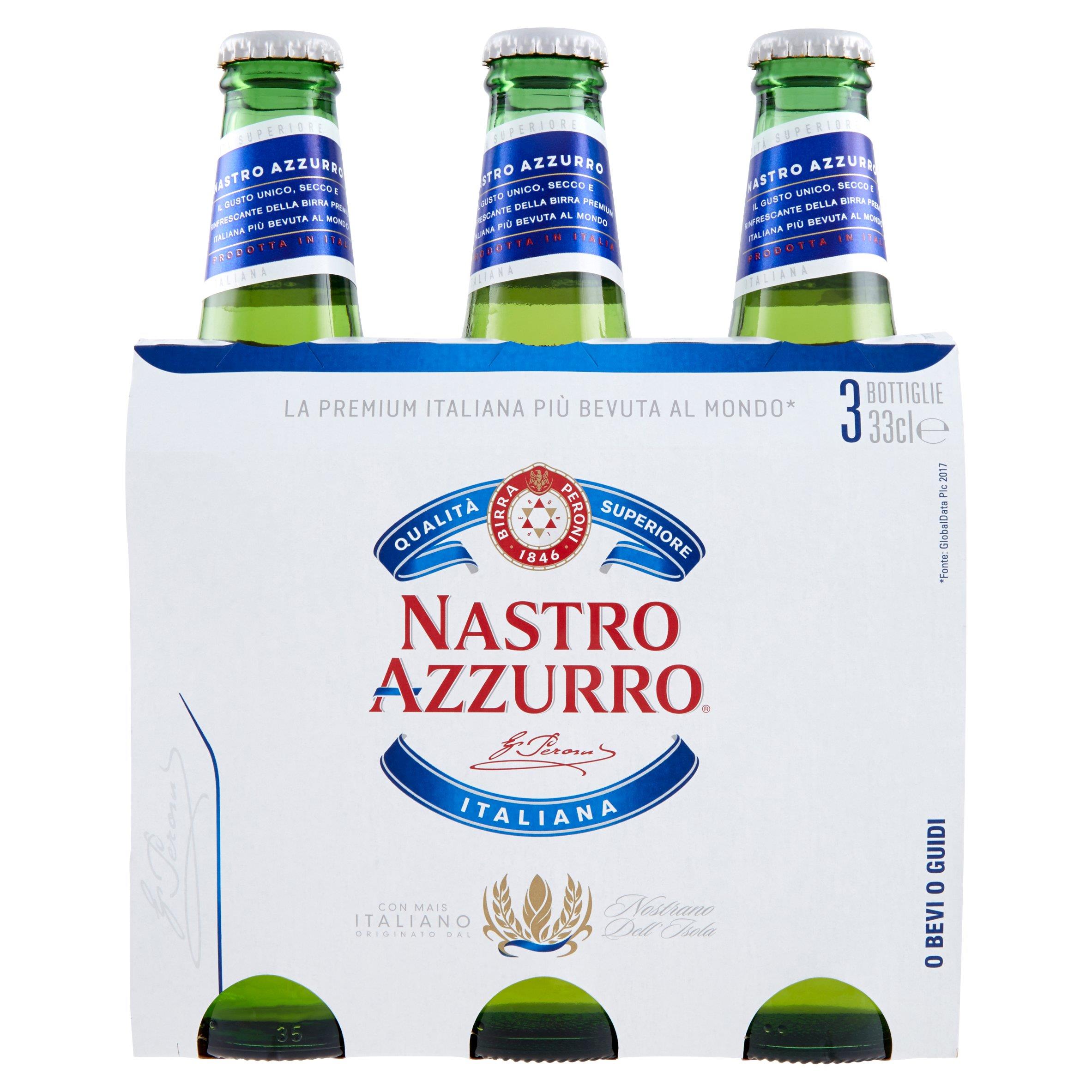 NASTRO AZZURRO BIRRA 3X33 CL   S