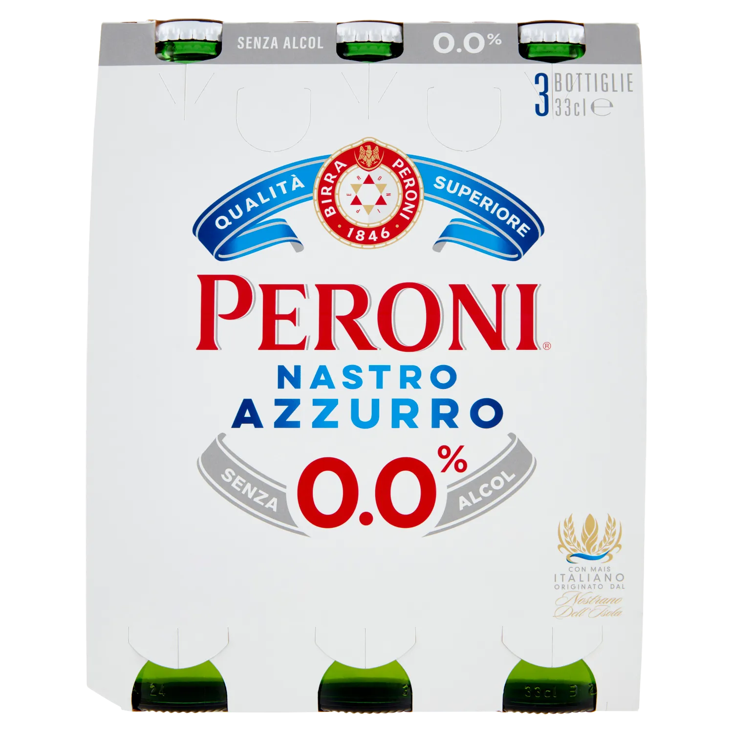 NASTRO AZZURRO BIRRA ZERO 3X33 CL   L