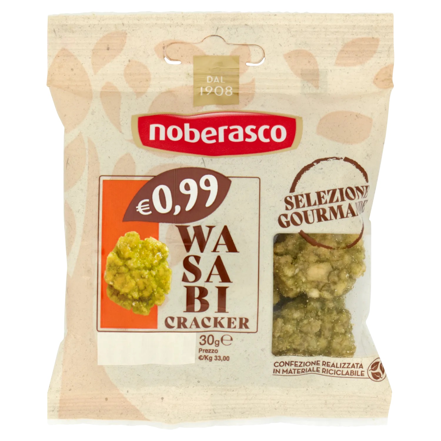 NOBERASCO 99 WASABI CRACKER 30 GR   L