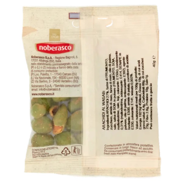 NOBERASCO 99 ARACHIDI WASABI 40 GR   L