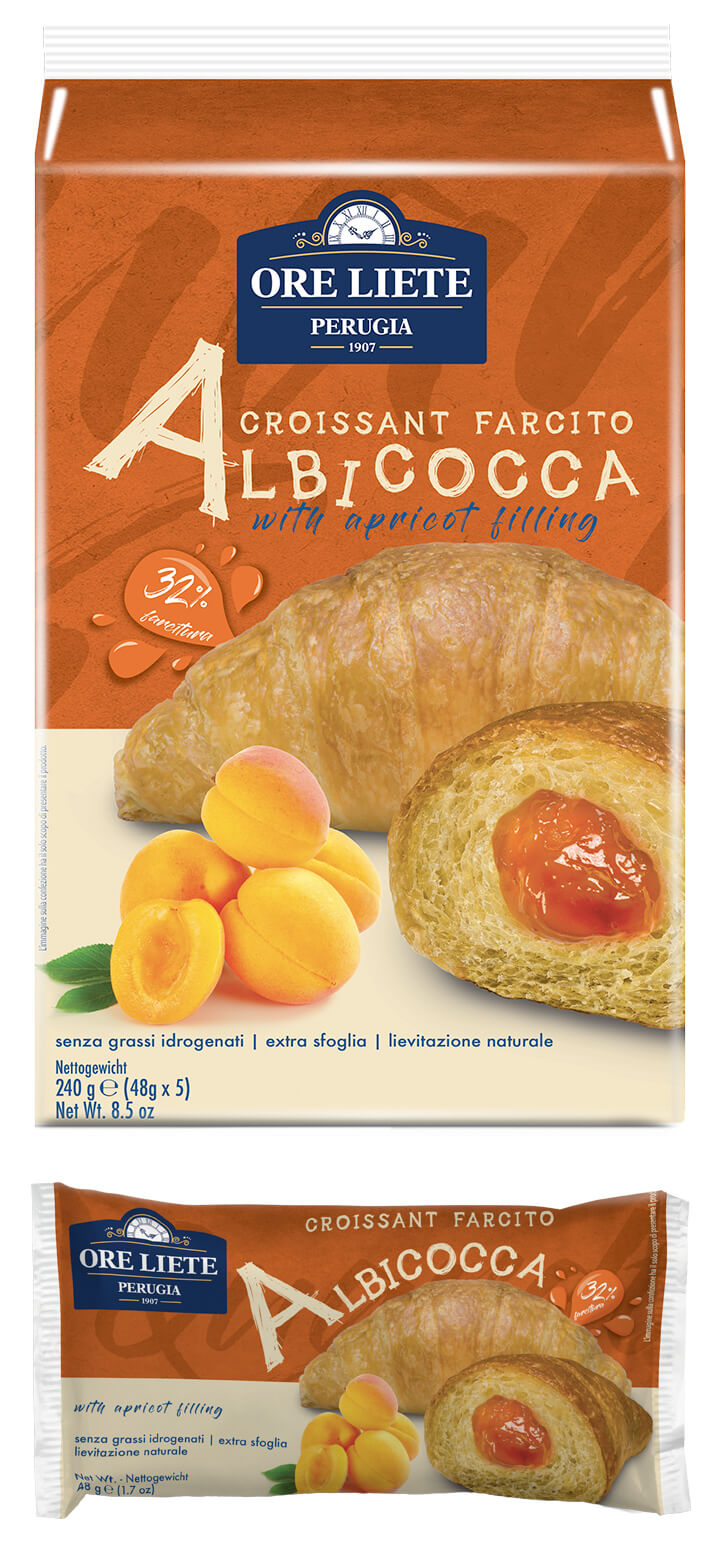 ORE LIETE CROISSANT ALBICOCCA 240 GR   S