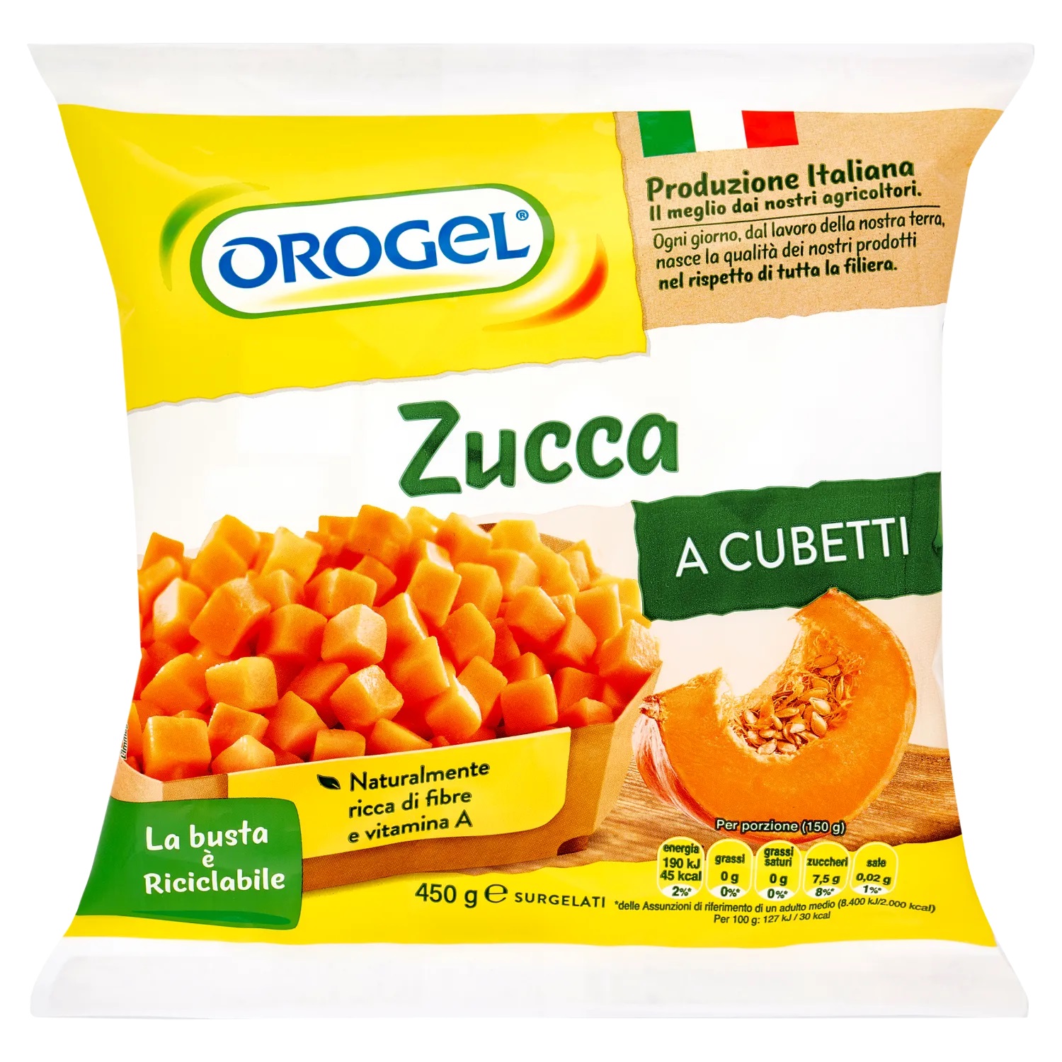 OROGEL ZUCCA CUBETTI 450 GR INVER   L