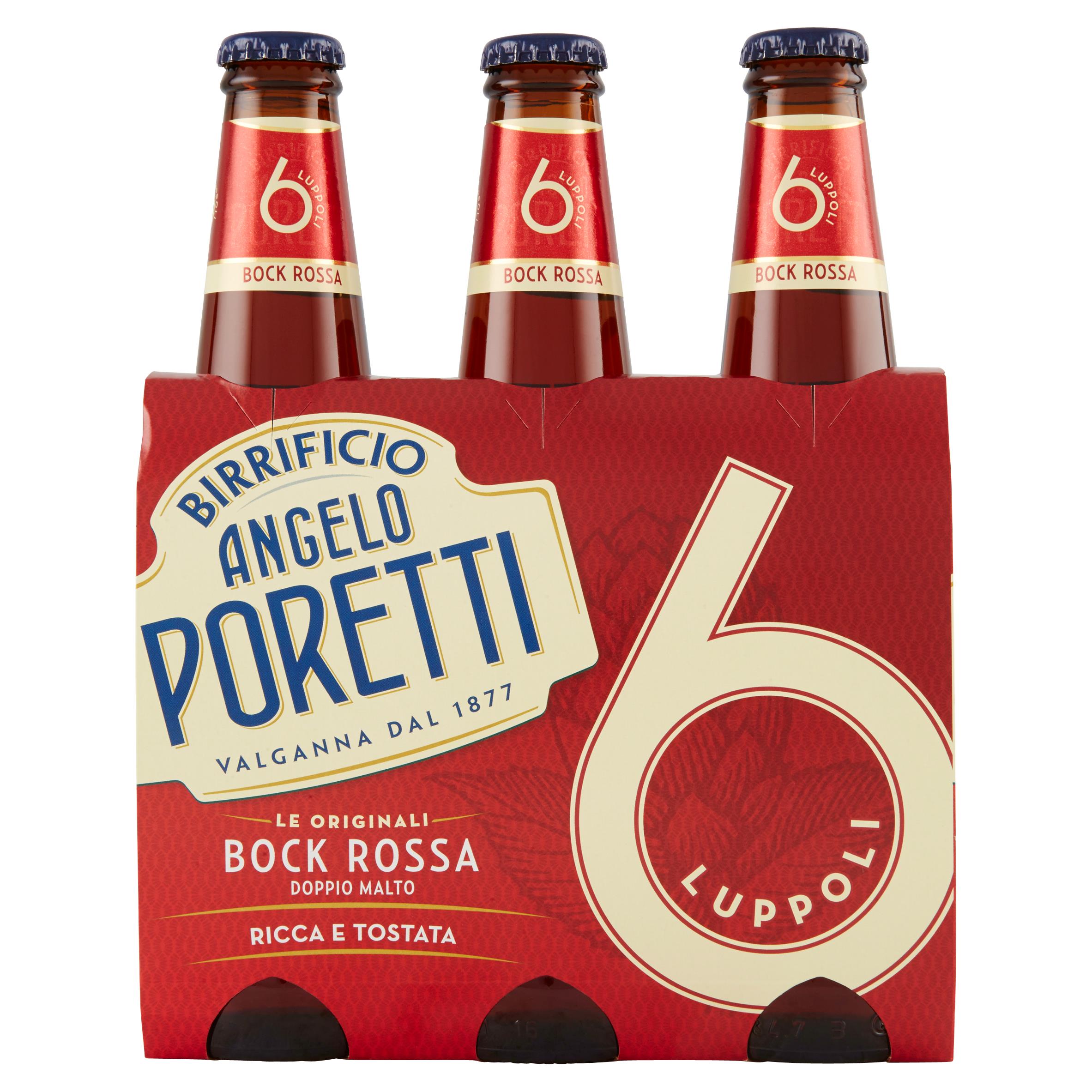 PORETTI BIRRA BOCK ROSSA 6LUPP 3X33 CL   L