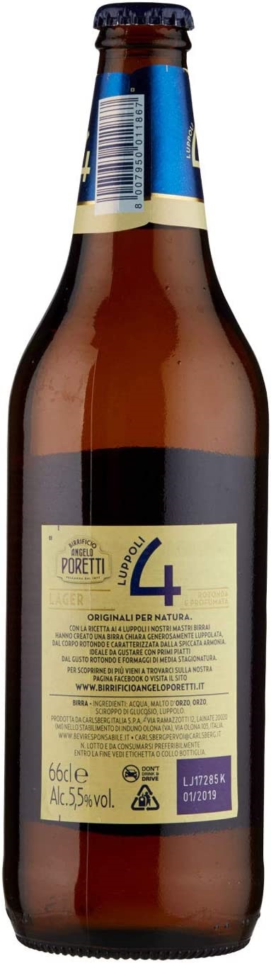 PORETTI BIRRA 4 LUPPOLI 66 CL   M