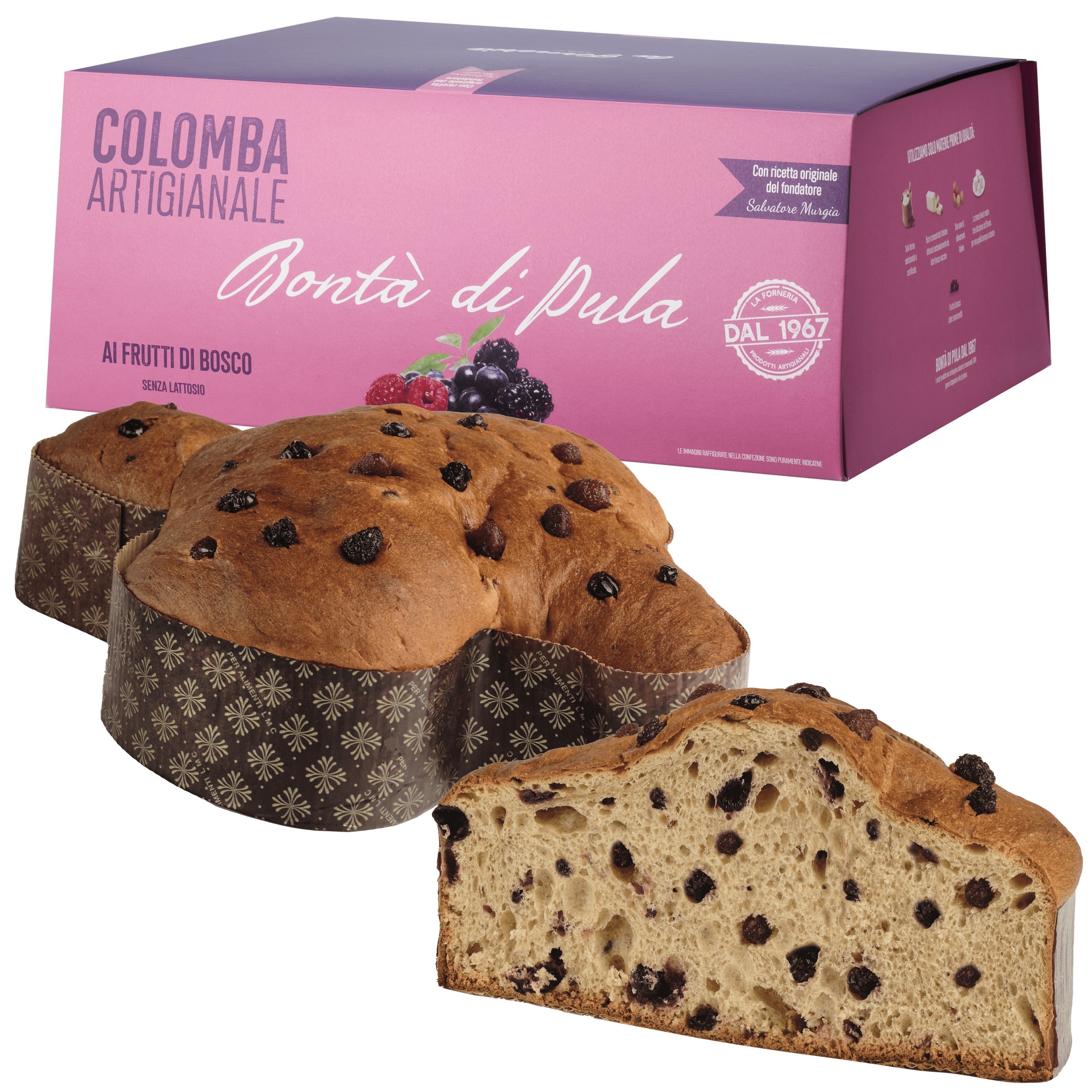 PULA COLOMBA FRUTTI BOSCO 750 GR PASQ   XL