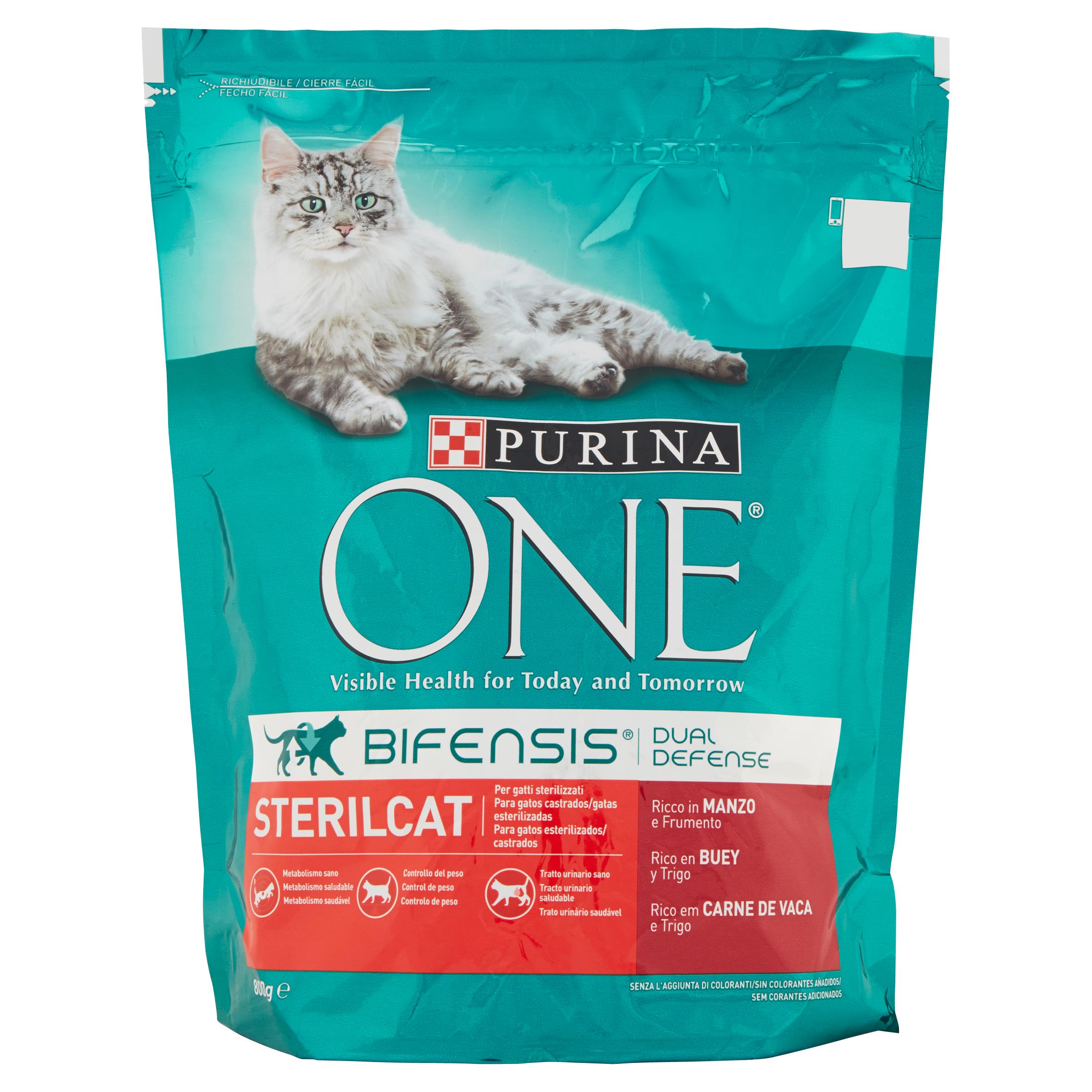 PURINA ONE STERILCAT CER MANZO 800 GR   M