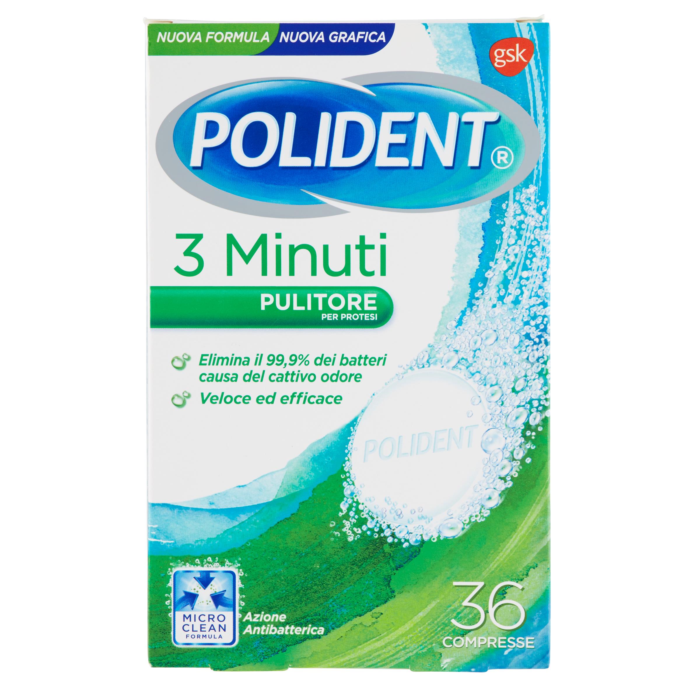 POLIDENT 3 MINUTI COMPRESSE 32 PZ   L