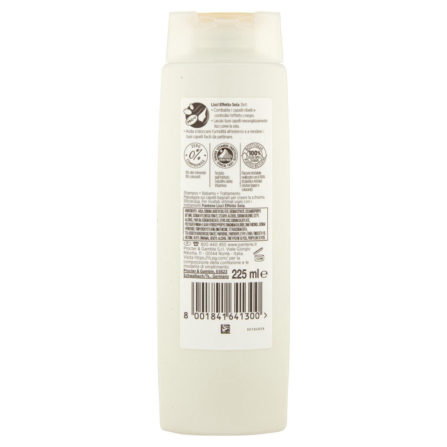 PANTENE SHAMP 3IN1 L SETA 225 ML   S